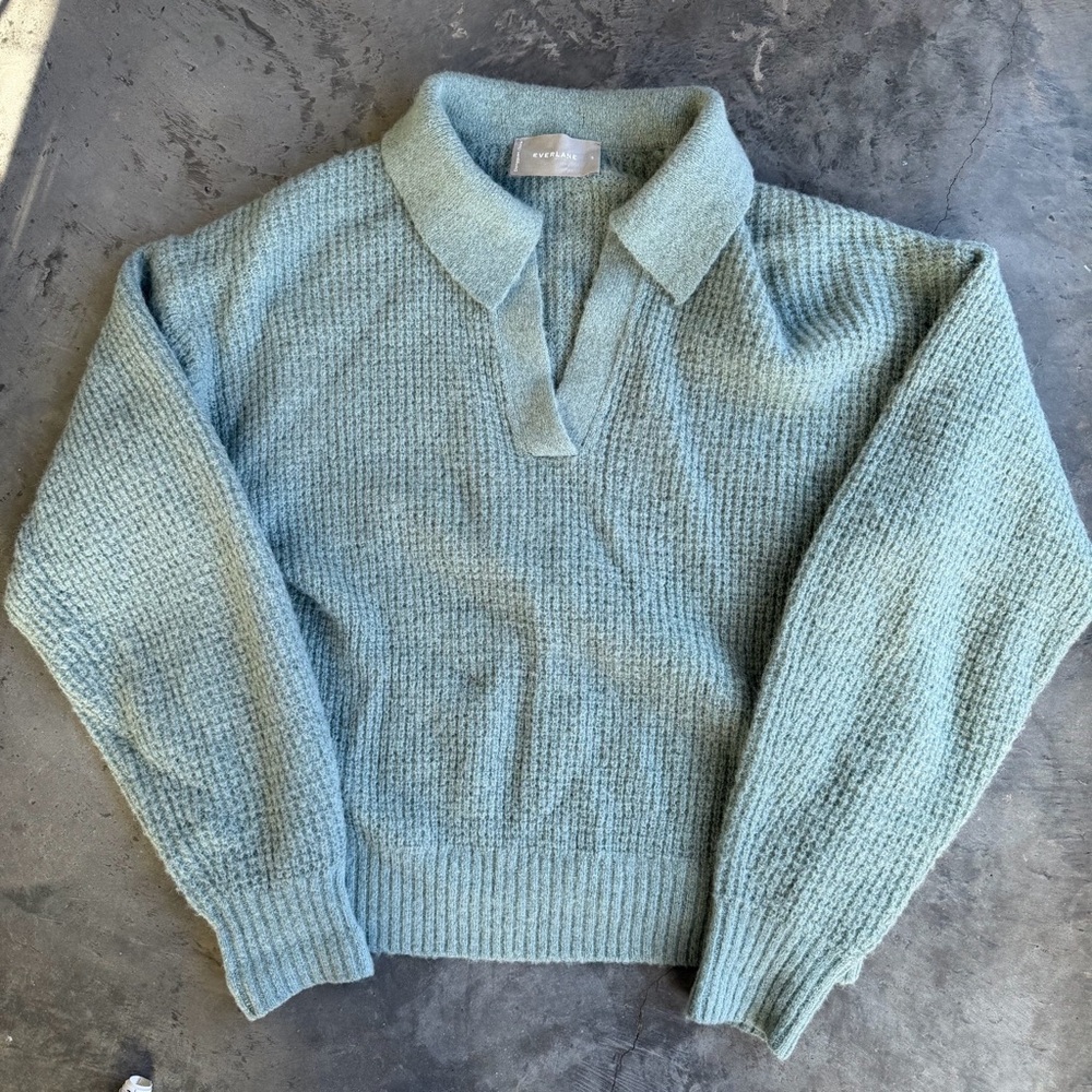 Everlane Alpaca Blend Collared Sweater Size S